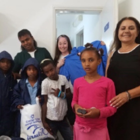 Israel at 70 Mission Makes Donation to New Olim