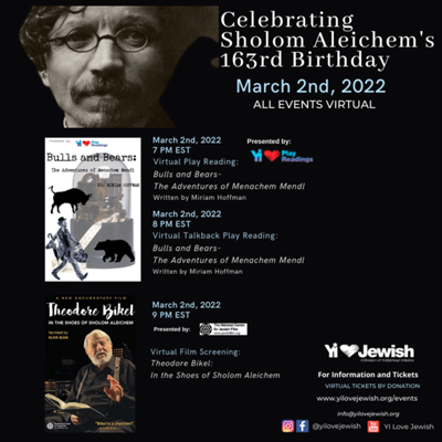 SHOLOM ALEICHEM’S 163rd BIRTHDAY