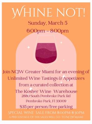 NCJW Wine Tasting at The Kosher Warehouse