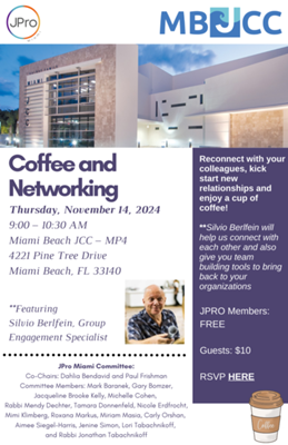 JPro Miami Coffee and Networking at Miami Beach JCC