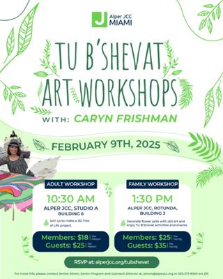 Tu B'Shevat Art Workshops with Caryn Frishman