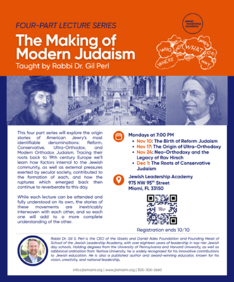 The Making of Modern Judaism - A Lecture Series Part 1
