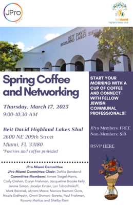 JPro Miami: Spring Coffee and Networking
